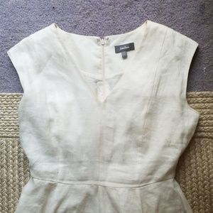 Classic cream linen dress